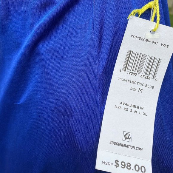 BCBGeneration Asymmetrical Dress One Shoulder Blue - Picture 12 of 13